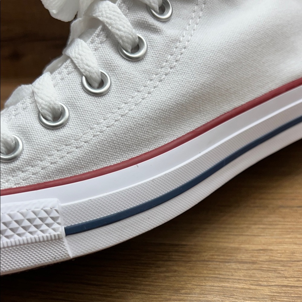 Converse All Star White Canvas High-Tops - Picture 8 of 9